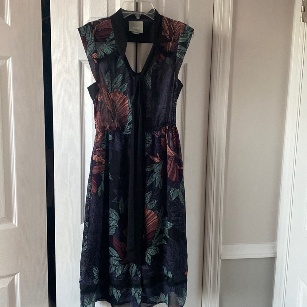 Anthropologie tropical midi dress